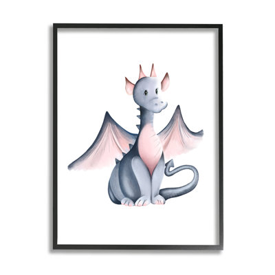 Dragon fantaisiste assis, créature fantastique, ailes, peinture, estampe numérique, art texturé par Studio Q