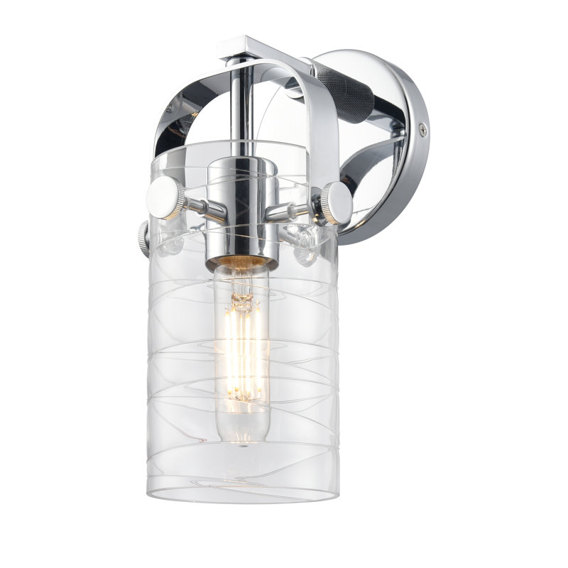 Applique murale 1 lumière 7 po Siglerville, Tourbillon déco, Chrome poli