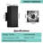 4-Pack Modern LED Square Up Down Outdoor Wall Lantern, IP65 Waterproof Outdoor Wall Light