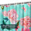 Rideau de douche avec 12 crochets Blue Flower-1573100767
