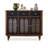 Black&Walnut Solid Wood Shoe Storage Bench