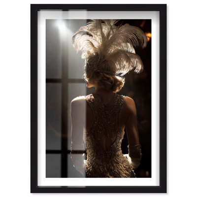 Burlesque Beauty III Shadowbox Print Glam Wall Art by Notoriart, Black Frame, 16 x 24