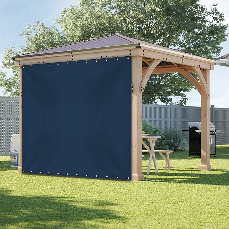 Blue Elephant Vinyl Side Wall, 243.8cm H x 243.8cm W, Blue