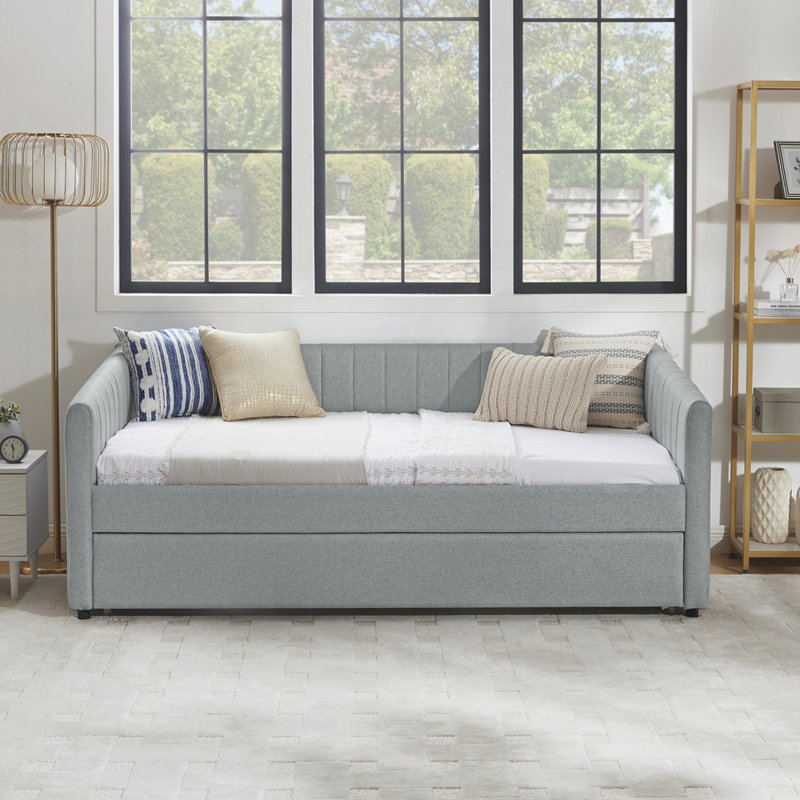 Upholstered Daybed with Trundle