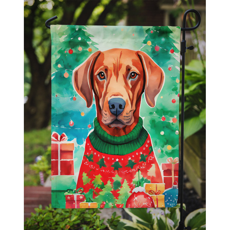 Polyester double face Noël, H 15,5 po x l 11,25 po