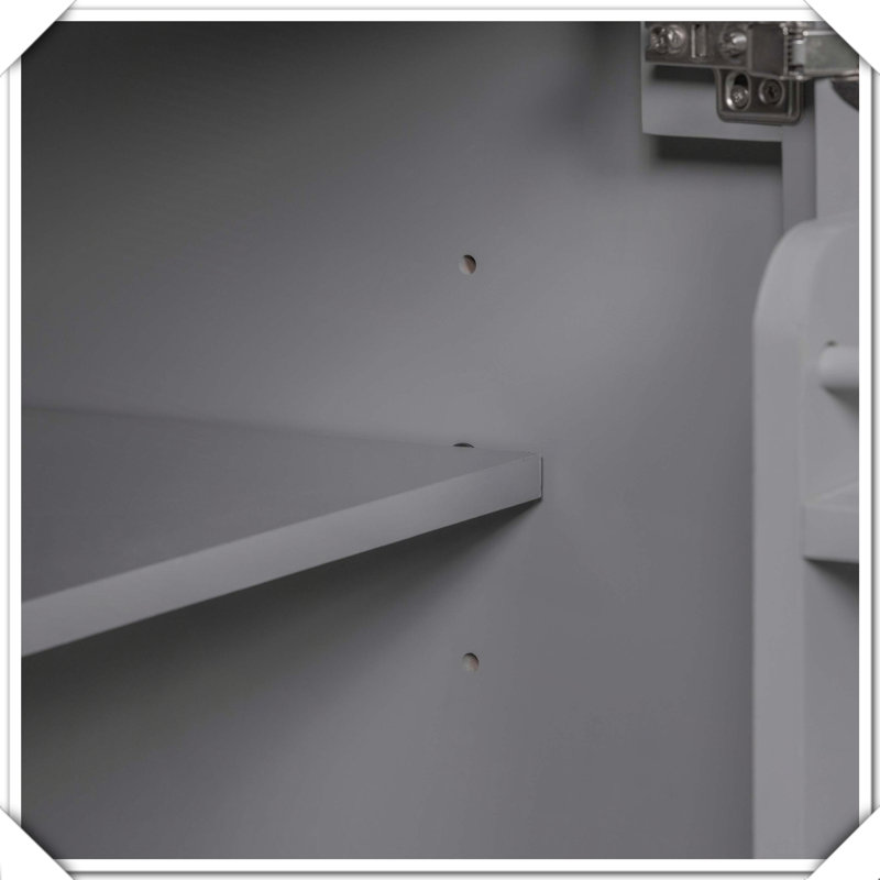 Meuble-lavabo moderne simple avec tiroirs supérieurs, Gris