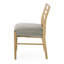 Chaise de salle à manger 2 pièces en tissu gris avec dossier, structure en bois d'hévéa et assise rembourrée, l 20,25 po x P 24,00 po, H 33,25 po