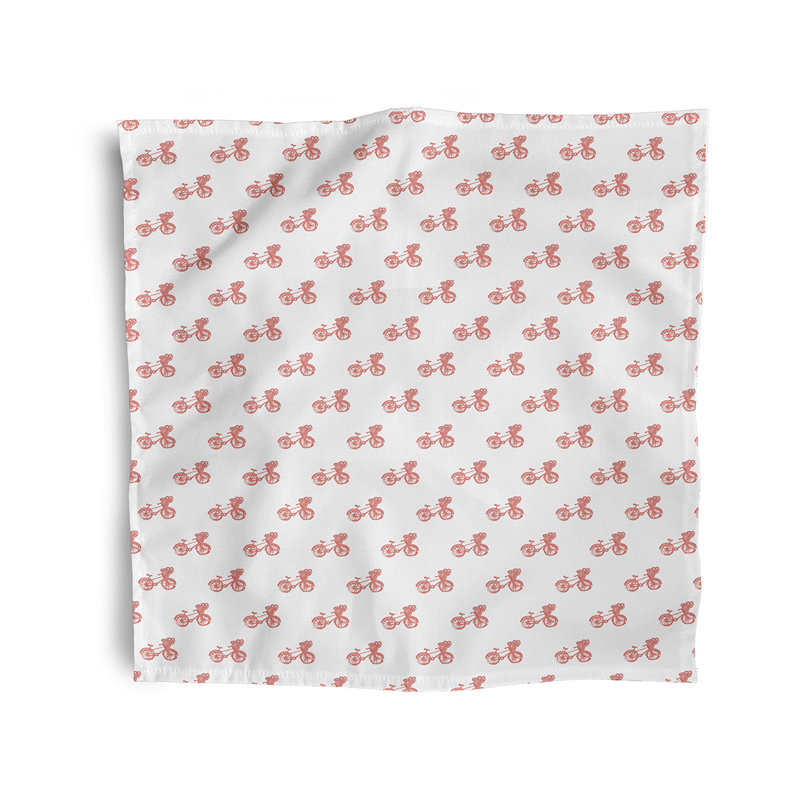 Plinio Polyester Patterned Napkins, Orange