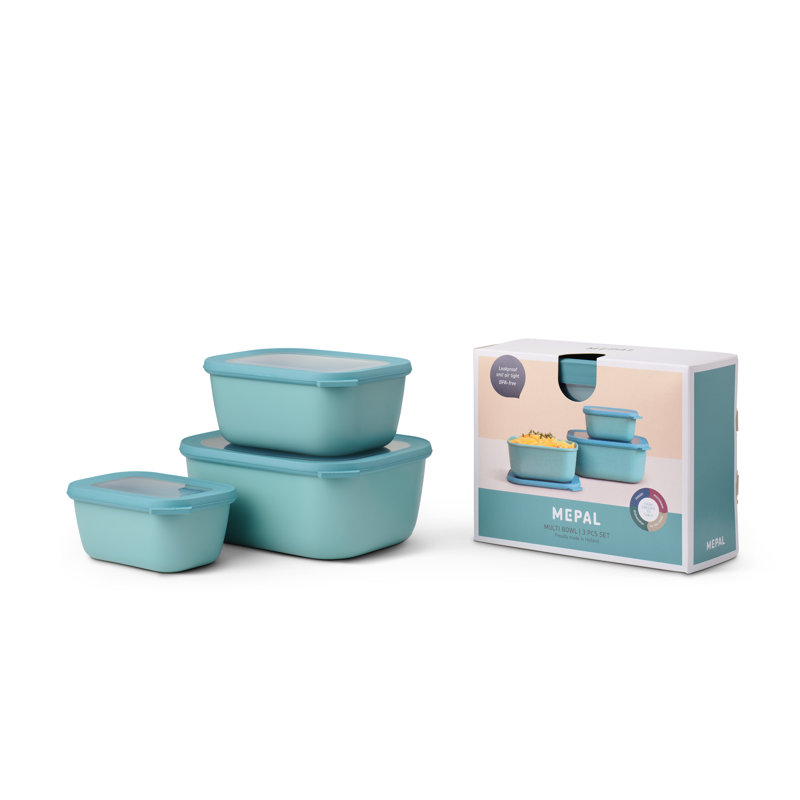 Ensemble de 3 contenants alimentaires, Vert