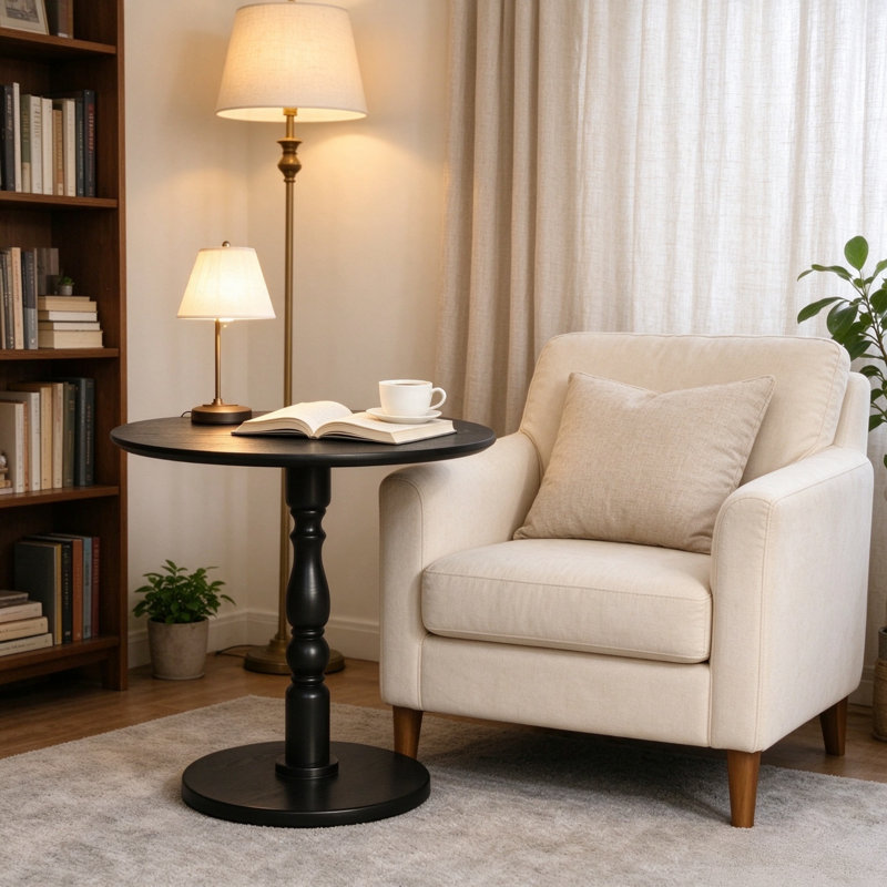 Top End Table, Noir