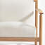 Chaise d'appoint rembourrée avec cadre en bois-119236251