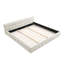 California King Size Upholstered Bed Frame With Thick Fabric, Chenille Fabric Grounded California King Platform Bed With Headboard And Solid Frame