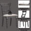 Ensemble de 2 chaises d'appoint en lin brun clair Leventis