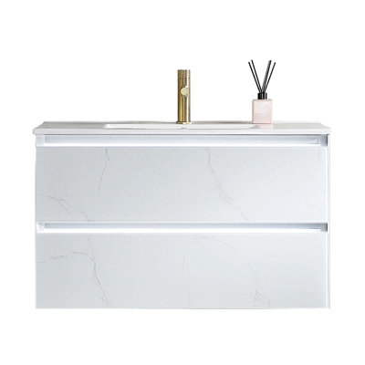 Meuble-lavabo mural simple 36 po avec lavabo