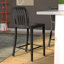 Tabouret de comptoir de 24 po en métal de qualité commerciale avec repose-pieds Carouthers par Flash Furniture