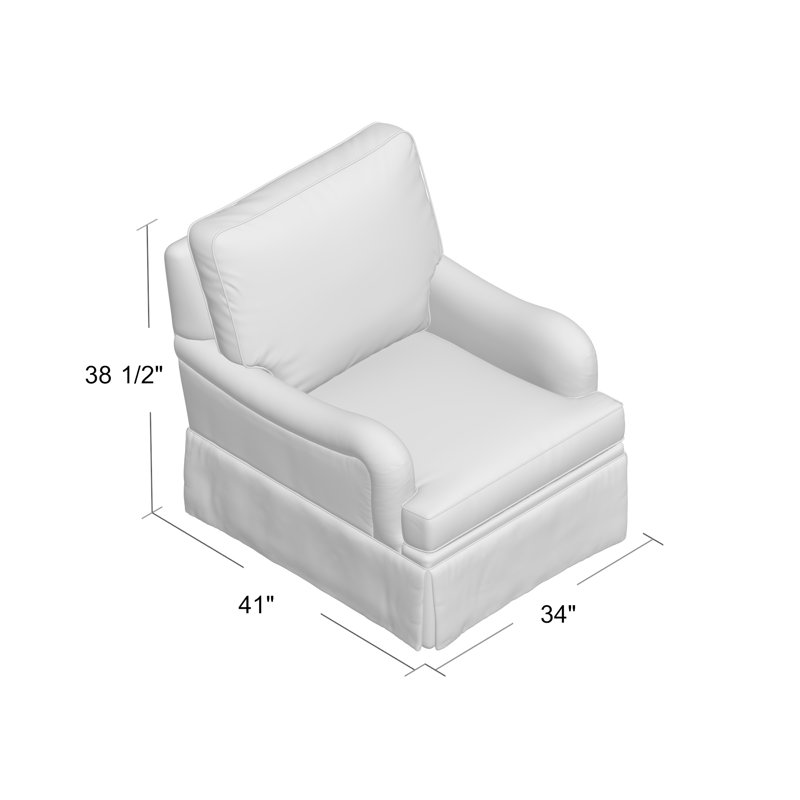 Fairmont 34" Wide Armchair, Stationary, 3152 Putty