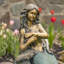 Statue de jardin sirène assise en magnésium