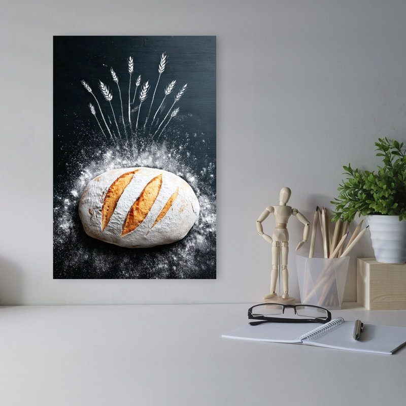 «Rustic Bread and Wheat Rustic Abstract Contemporary Landscape Nature», reproduction d'art mural, 18" H x 12" W