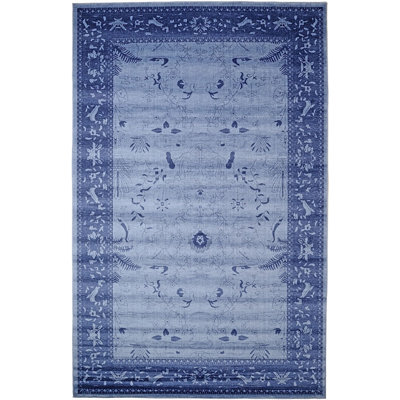 Tapis oriental bleu marine Amika
