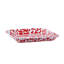 Set of 2 Red Swirl Square Trays