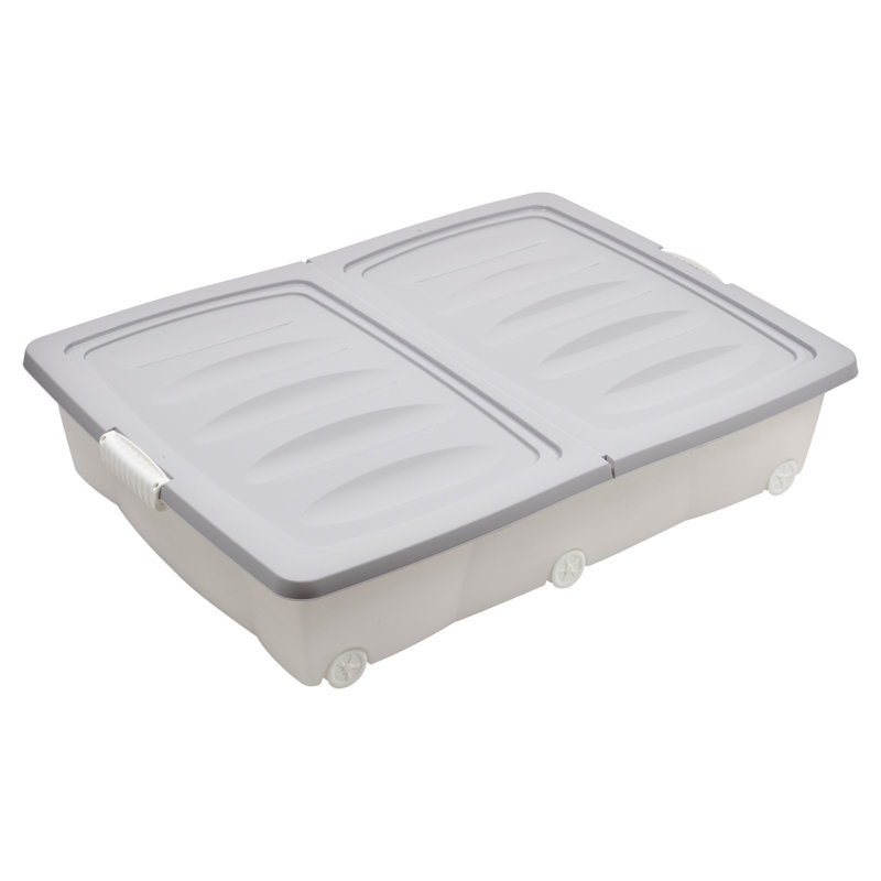 Rebrilliant Plastic Decorative Bin, Grey 