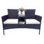Ensemble de conversation de patio en osier, ensemble de mobilier d'extérieur avec coussins et table amovibles-562721617