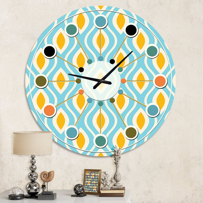 Horloge murale rétro Mid-Century, Moyenne
