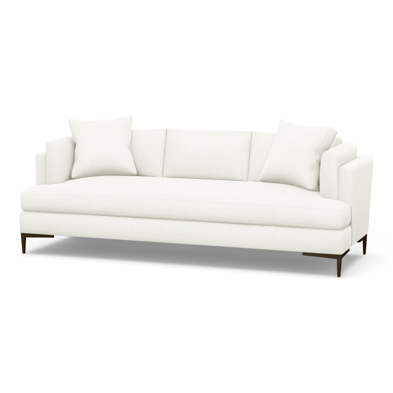 Aiden Upholstered 90.5'' Sofa, Antique Bronze, Perigold Improve White