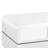 Emerson White High Gloss 1-Shelf Rectangular Side End Table
