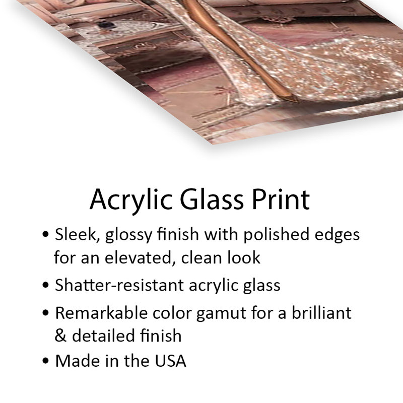 Éclat de robe imprimée sur verre acrylique, H 24 po x l 16 po x P 0,25 po