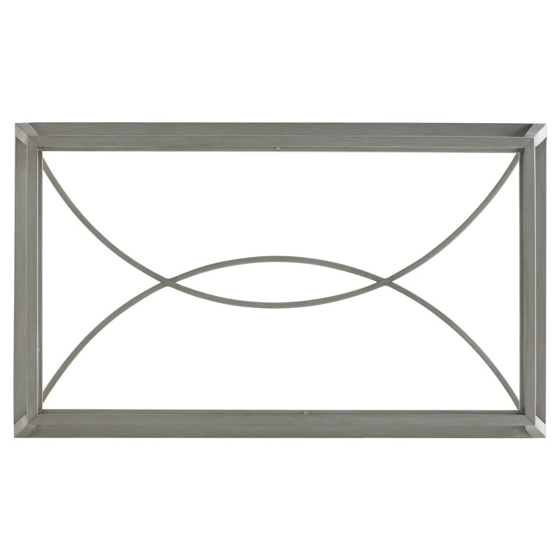 Elegant Oyster Shell Gray 49" Round Aluminum Cocktail Table