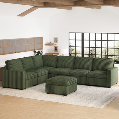 U-Shaped Stoarge Sofa Convertible Oversized Livingroom Couch