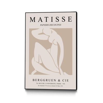 «Nude Silhouette, Beige», toile encadrée