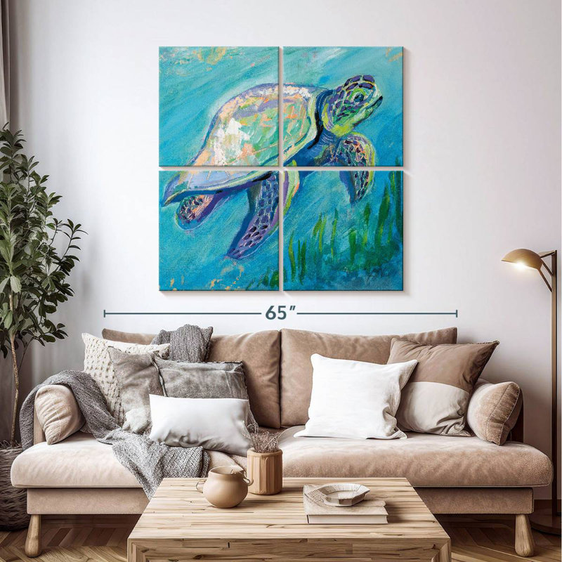 Tortue de mer Brampt, H 45 po x l 45 po