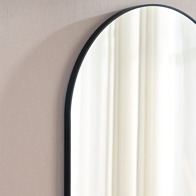 Wall Mirror 40*30 Inch Metal Framed Arched Mirror Metal Framed Mirror Round Vanity Mirror Dressing Mirror, For Bathroom, Living Room, Bedroom Wall Decor(Horizontal & Vertical)