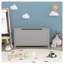 Boîte à jouets pour enfant en bois aggloméré gris avec couvercle à charnières de sécurité - Coffre de rangement conforme aux normes TSCA et CPSIA-129456367