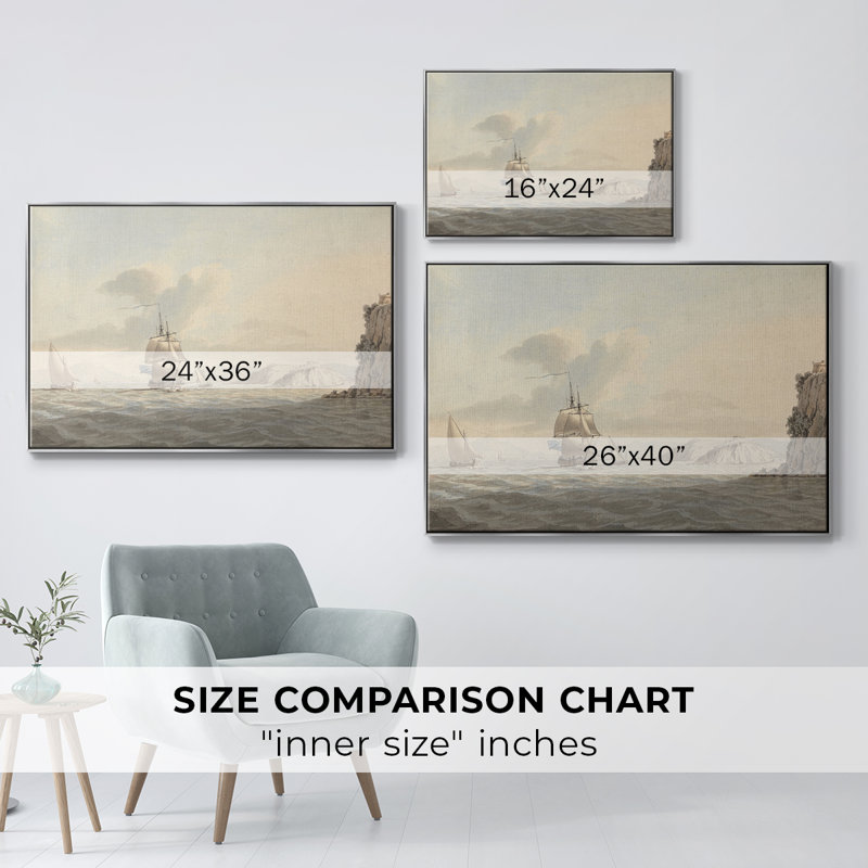 Impression nautique rétro - Cxxvii, Silver Floater Framed Canvas, H 27 po x l 41 po x P 2 po