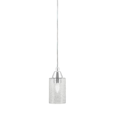 Any Cord Hung Mini Pendant With 4" Smoke Bubble Glass