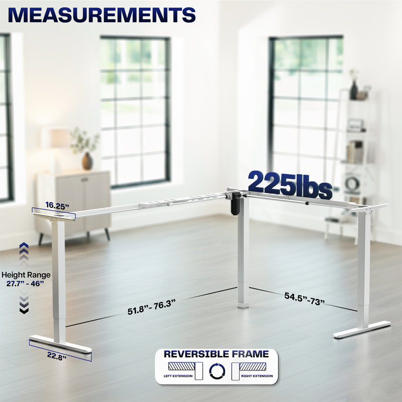 Structure de bureau VIVO, Blanc, H 27,7 po x l 51,8 po x P 73 po