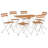 Alliene 6 - Person Acacia Patio Dining Set with Rectangular Table-1026126249