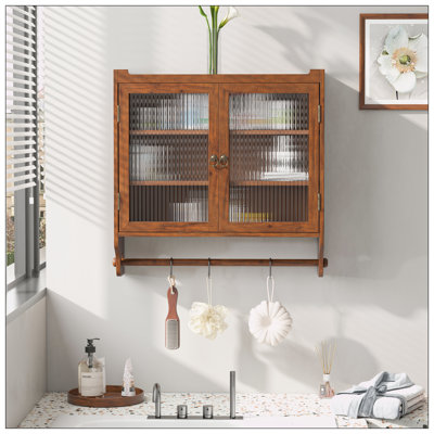 Armoire murale avec porte-serviettes 24,8 po