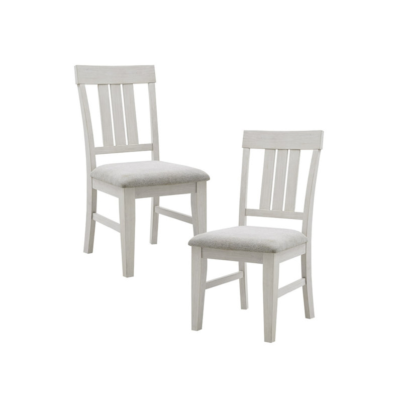 Chaise de salle à manger (ensemble de 2 pièces), Blanc récupéré