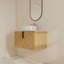 Ensemble de meuble-lavabo mural simple 30 po avec lavabo d'art, meuble-lavabo flottant avec 2 portes à fermeture douce-77008269
