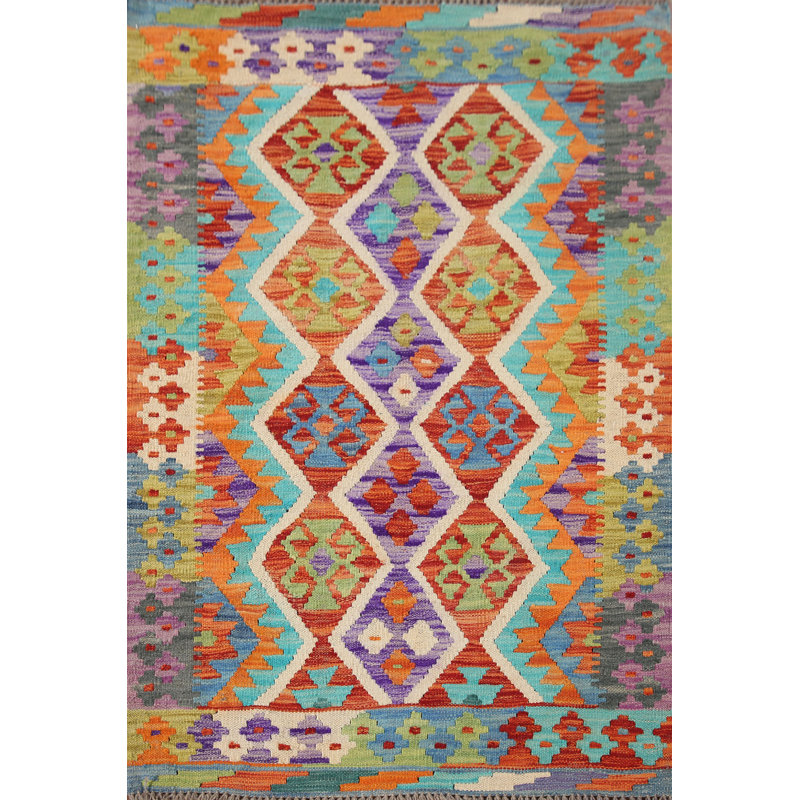 South Western Kilim Oriental Accent Rug 3x4