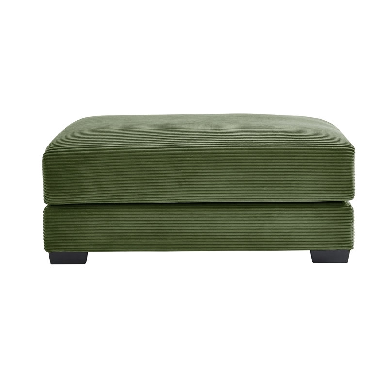 28 repose-pieds en velours côtelé - vert, Green