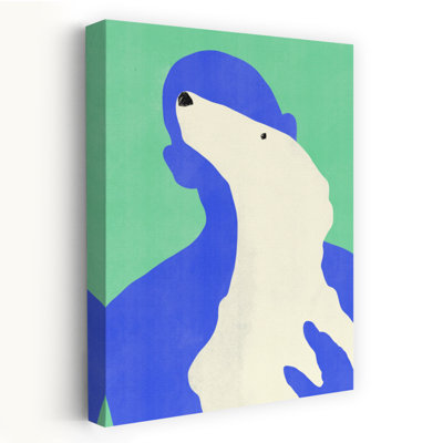 Dashiell Contemporary Art Abstract Bold Contemporary Bear Dog Wall Art - Wrapped Canvas Print