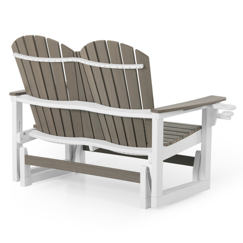 Fauteuil oscillant 52 po Adirondack, blanc, Gray/White