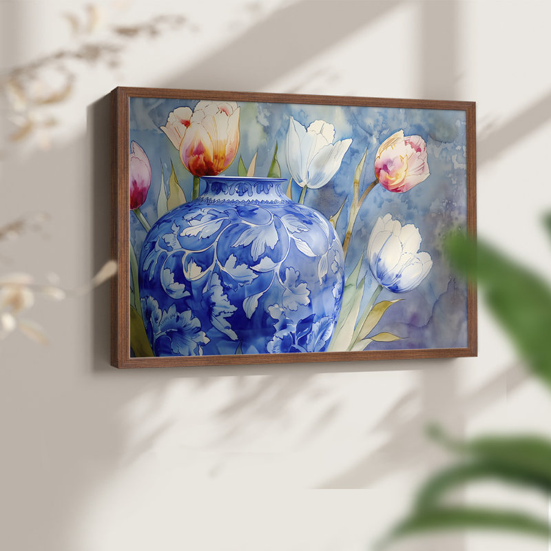 Floral Series-CXVII -Framed Print - Restickable, 11" H x 14" W