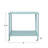 Rubberwood 2-Tier Bar Cart on Wheels