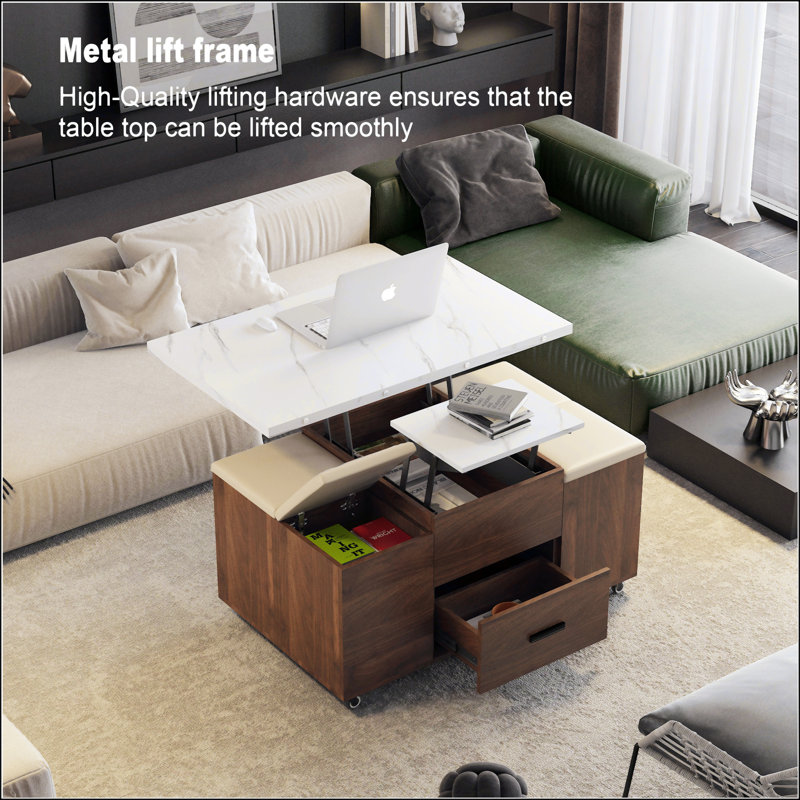 Ensemble de table basse avec 4 tabourets Modern